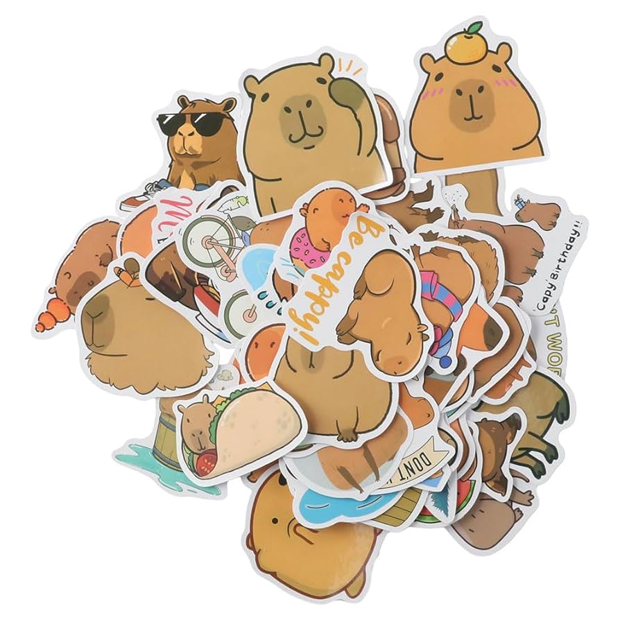 カピバラページ Amazon.co.jp: 60 枚 カピバラ ステッカー ビニール デカール